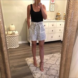 Polka Dot Paper Bag Shorts
